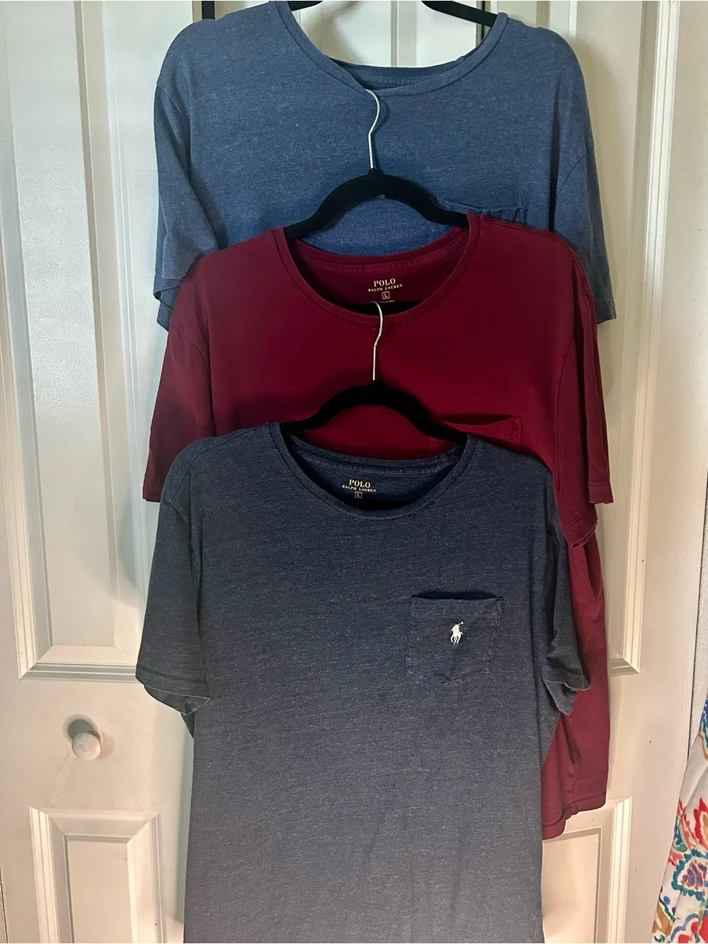 Polo by Ralph Lauren Short Sleeve Pocket Tee - Navy & Burgundy